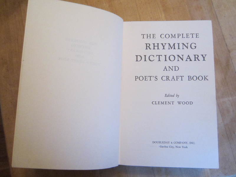 The young poet's Bible...Wood's Rhyming Dictionary BY JULIE SEYFRIED